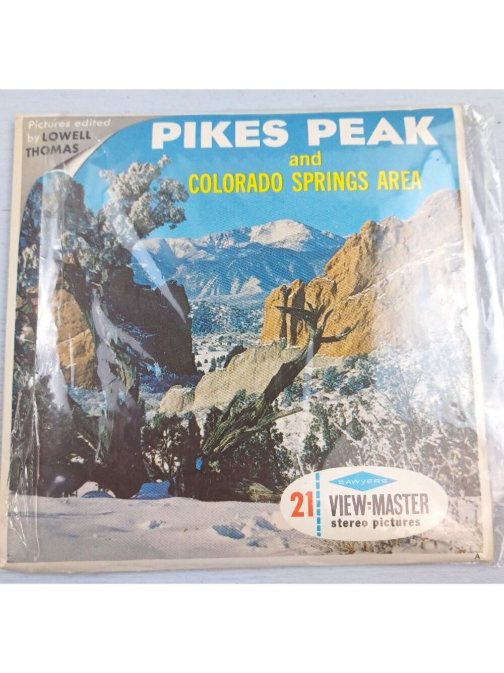 Vtg Sawyer's View Master Pikes Peak Colorado Springs Area Set Lowell Thomas